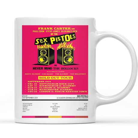 Sex Pistols O2 Academy Birmingham 21st September 2024 - Setlist Mug - Setlist