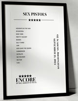 Sex Pistols September 21, 2024 O2 Academy Birmingham Setlist Poster - Setlist