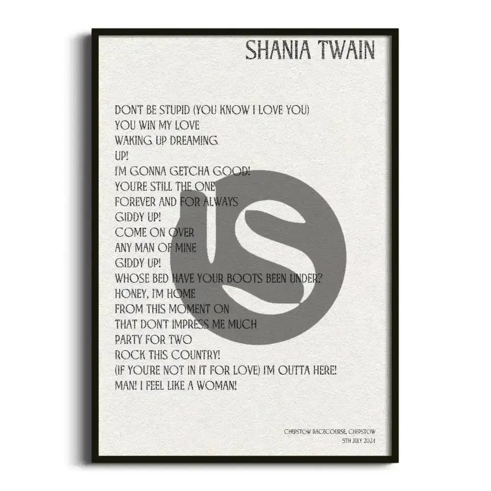 Shania Twain Chepstow 5th July 2024 - Gig Setlist - Setlist