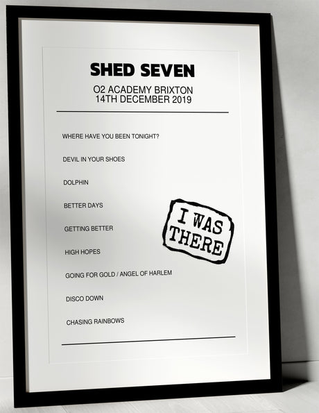 Shed Seven 14th December 2019 O2 Academy Brixton London I Was There - Setlist