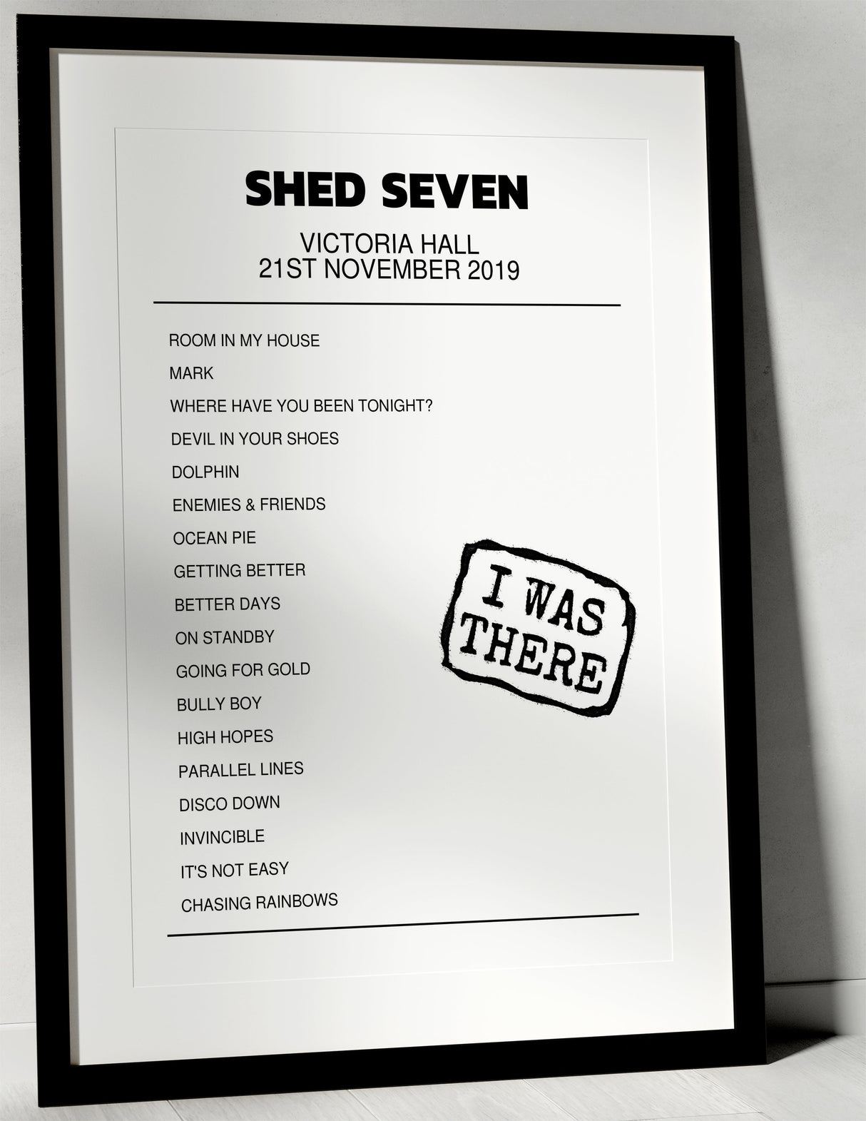 Shed Seven 21st November 2019 Victoria Hall Hanley I Was There - Setlist