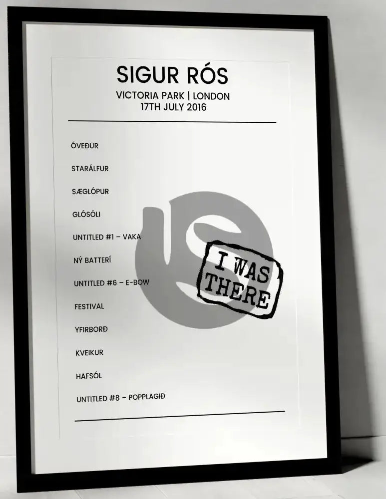 Sigur Rós 17th July 2016 Victoria Park London - Alternate - Setlist