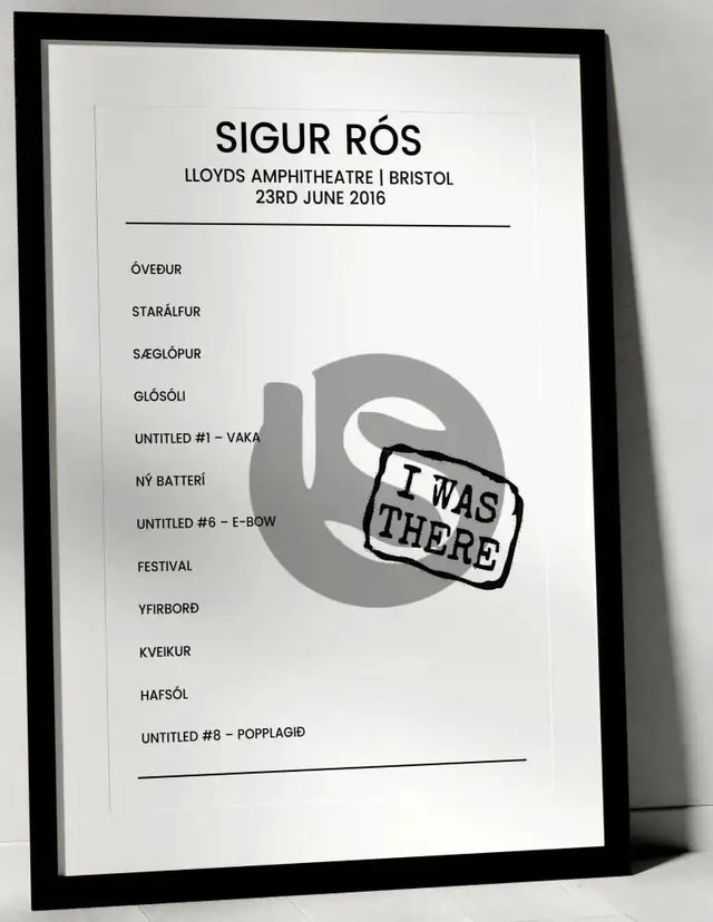 Sigur Rós 23rd June 2016 Lloyds Amphitheatre Bristol - Alternate - Setlist