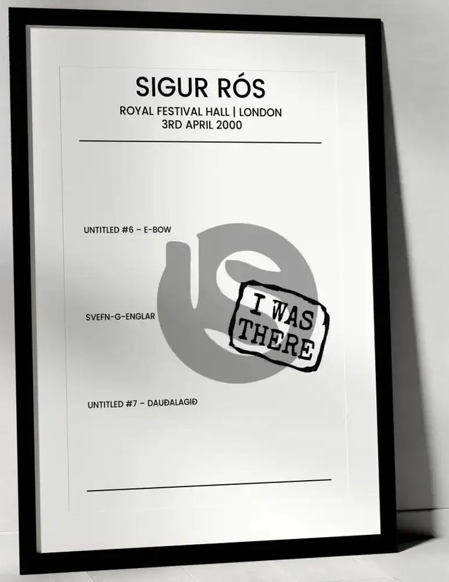 Sigur Rós 3rd April 2000 Royal Festival Hall London - Alternate - Setlist