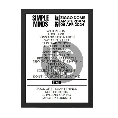 Simple Minds Amsterdam April 6 2024 Setlist - Setlist