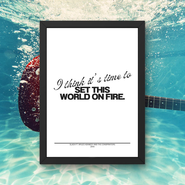 Slash ft. Myles Kennedy and The Conspirators World On Fire Lyrics - Setlist