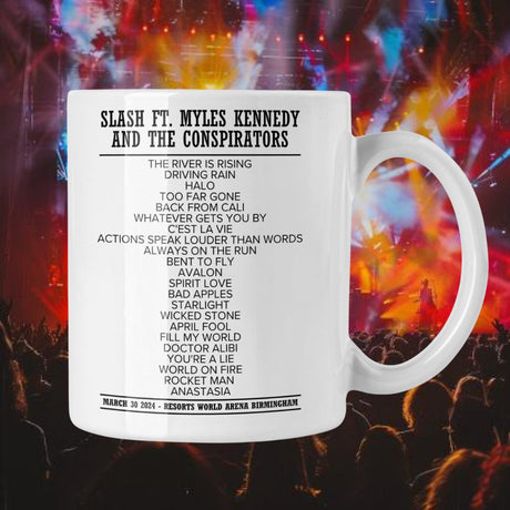 Slash Ft. Myles Kennedy Birmingham March 30 2024 Setlist Mug - Setlist