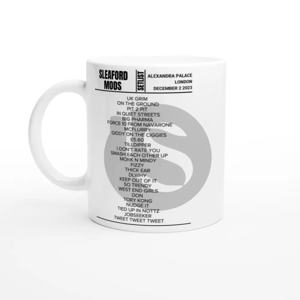 Sleaford Mods London December 2023 Setlist Mug - Setlist