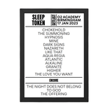 Sleep Token Birmingham January 2023 Replica Setlist - Setlist