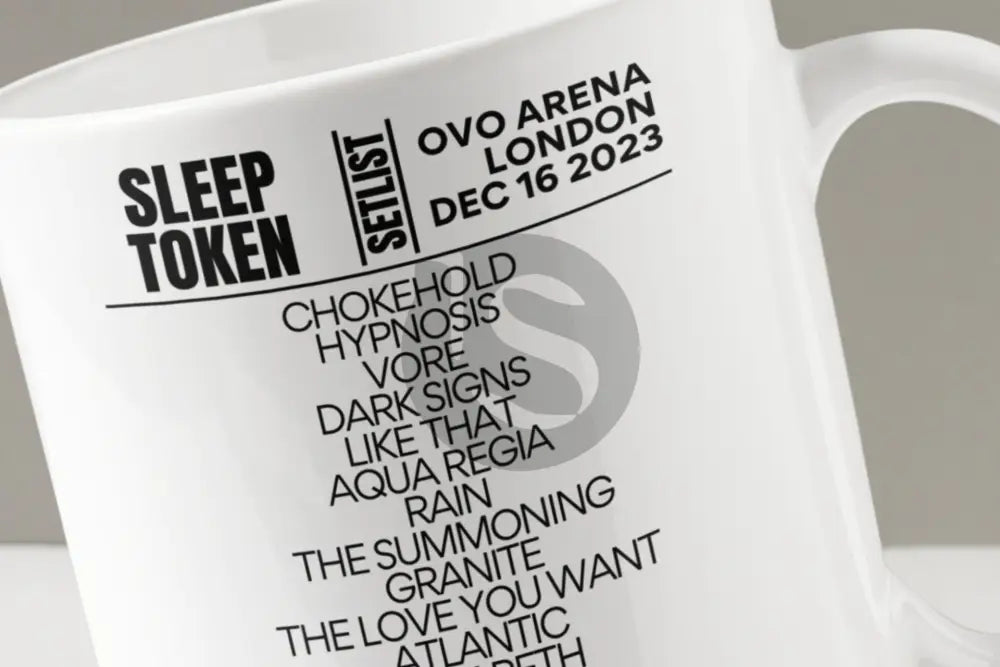 Sleep Token Ovo Arena London December 16 2023 Setlist Mug - Setlist