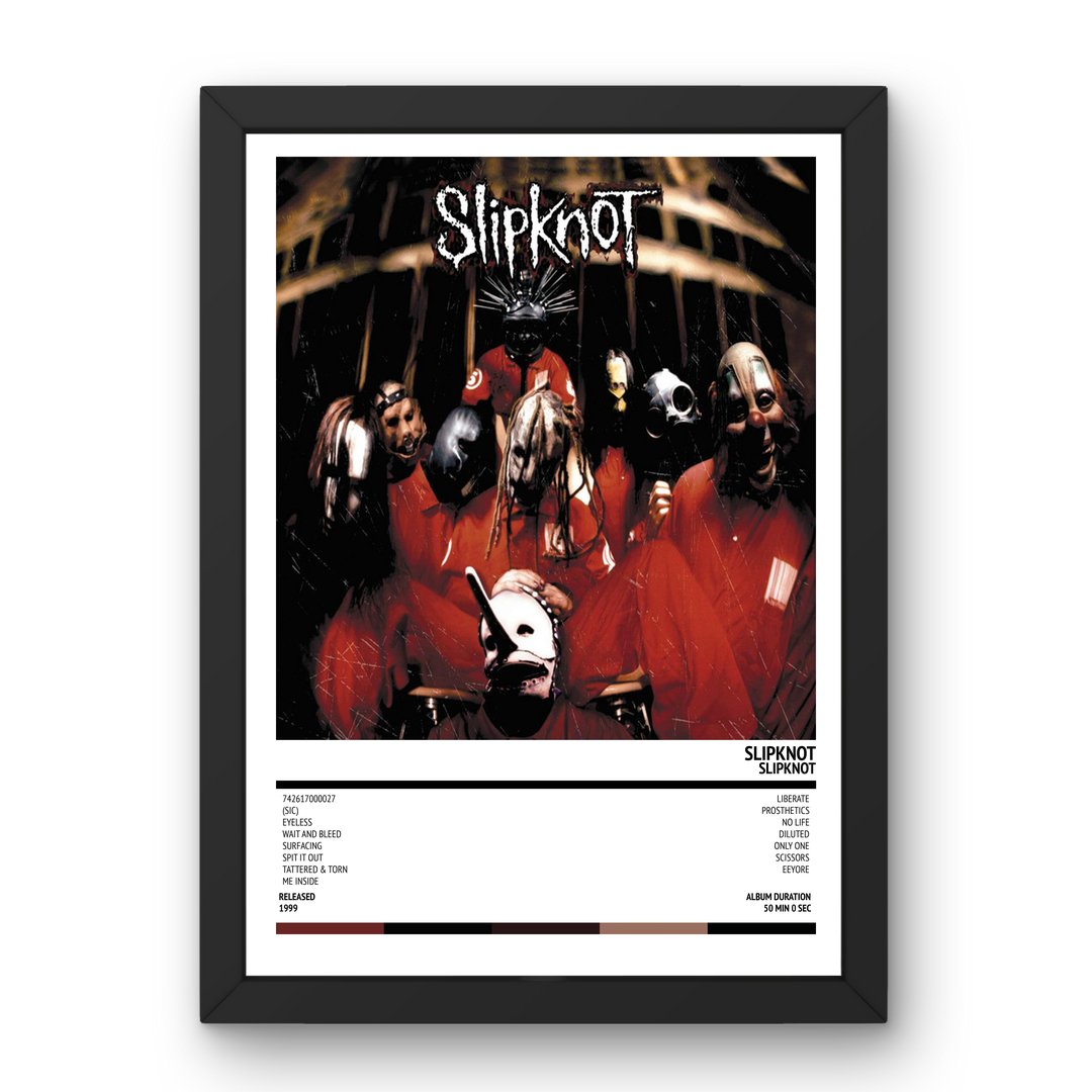 Slipknot - Slipknot (1999) Poster - Setlist