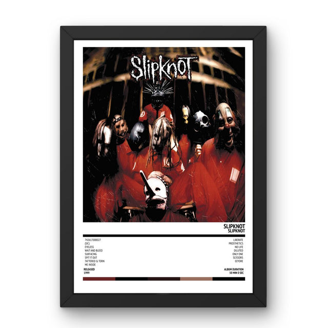 Slipknot - Slipknot (1999) Poster - Setlist