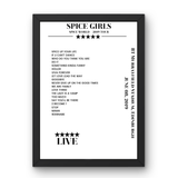 Spice Girls June 08, 2019 BT Murrayfield Stadium Edinburgh Setlist Poster - Setlist