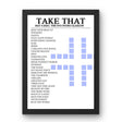 Take That Glasgow May 4 2024 Replica Setlist - Alternate - Setlist