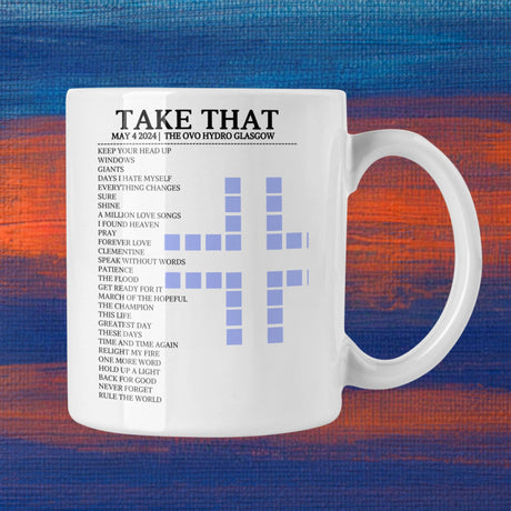 Take That Glasgow May 4 2024 Setlist Mug - Alternate - Setlist