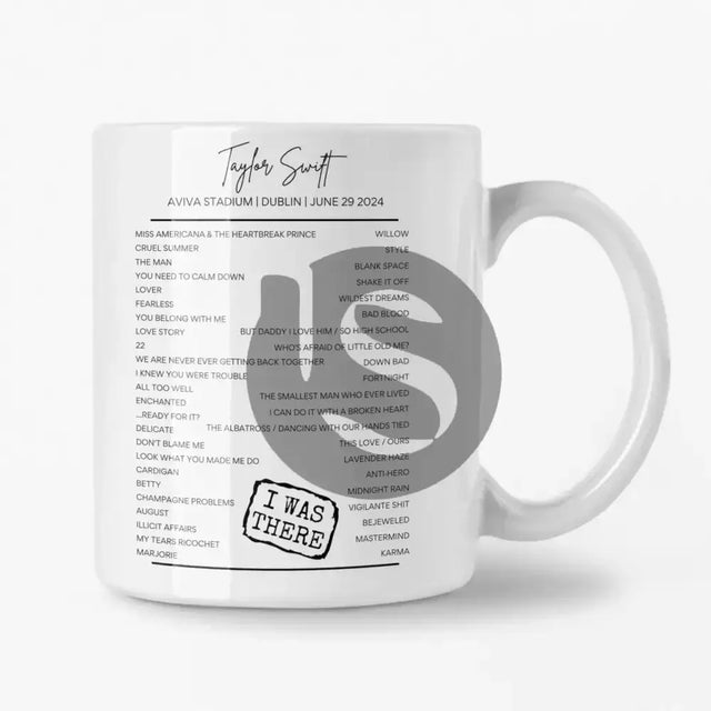 Taylor Swift Dublin June 29 2024 Setlist Mug - Setlist