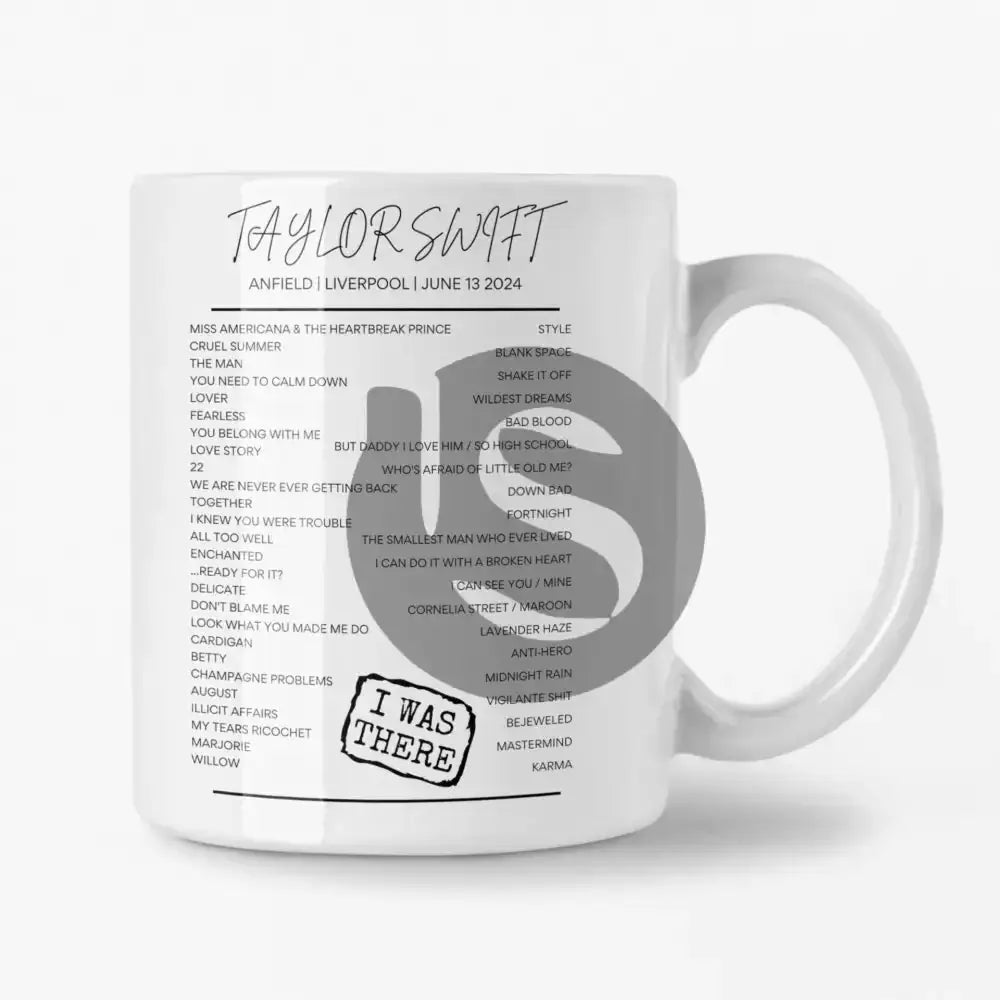 Taylor Swift Liverpool June 13 2024 Setlist Mug - Setlist