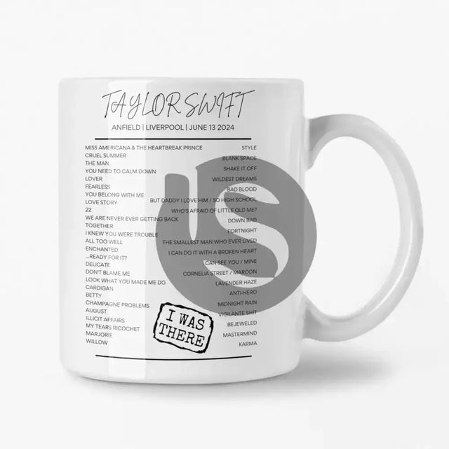 Taylor Swift Liverpool June 13 2024 Setlist Mug - Setlist