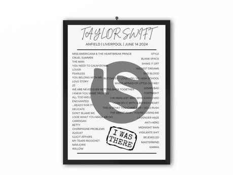 Taylor Swift Liverpool June 14 2024 Setlist Poster - Setlist