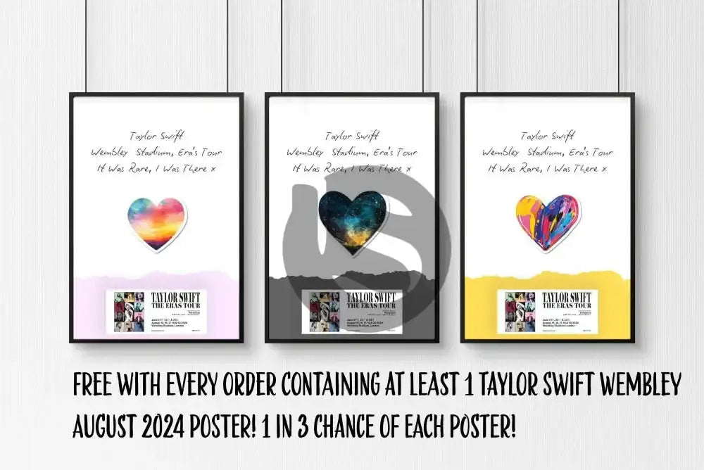 Taylor Swift Wembley August 2024 - Setlist Posters - Basic Style - Setlist