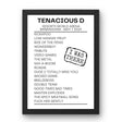 Tenacious D Birmingham May 7 2024 Replica Setlist - I Was There - Setlist