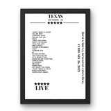 Texas Bonus Arena Kingston upon Hull 26 February 2022 Setlist Poster - Setlist