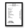 Texas M&S Bank Arena Liverpool 07 September 2024 Setlist Poster - Setlist