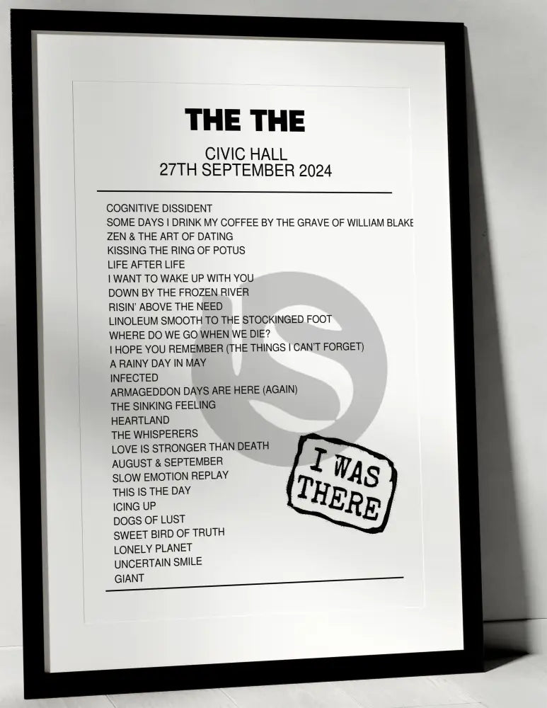 The The 27th September 2024 Civic Hall Wolverhampton I Was There - Setlist