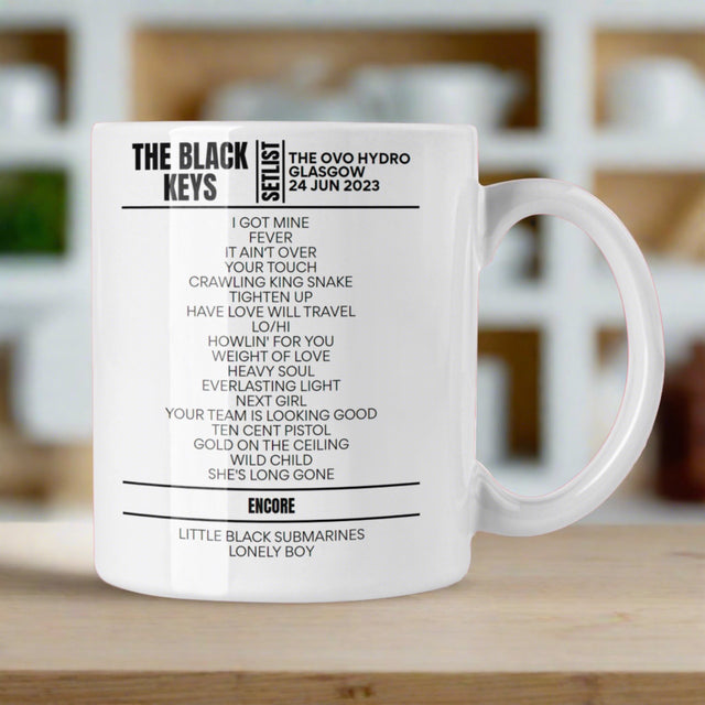 The Black Keys Glasgow June 2023 Replica Setlist Mug - Setlist