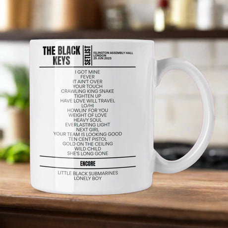 The Black Keys London June 2023 Replica Setlist Mug - Setlist