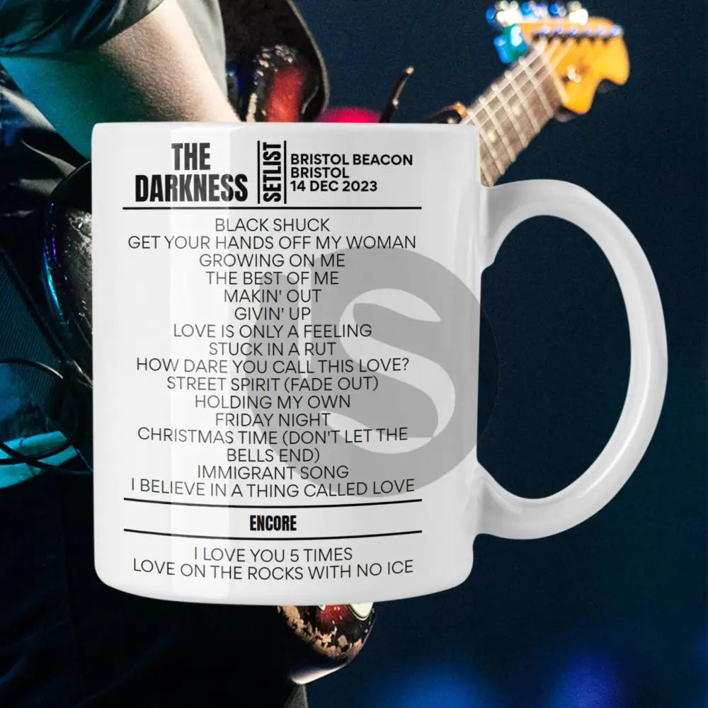 The Darkness Bristol December 14, 2023 Replica Setlist Mug - Setlist