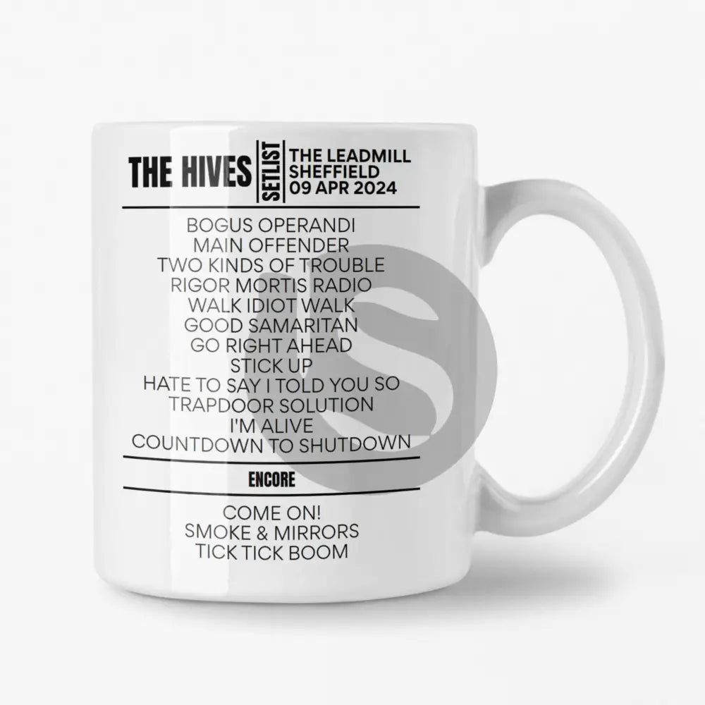 The Hives Sheffield April 2024 Setlist Mug - Setlist