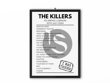 The Killers 02 Arena July 10 2024 Setlist Poster - Setlist