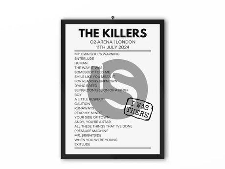 The Killers 02 Arena July 11 2024 Setlist Poster - Setlist