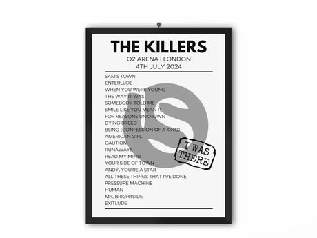 The Killers 02 Arena July 4 2024 Setlist Poster - Setlist