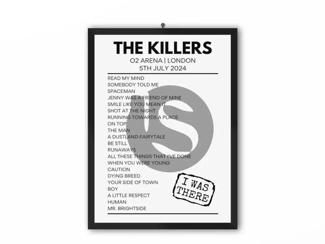 The Killers 02 Arena July 5 2024 Setlist Poster - Setlist