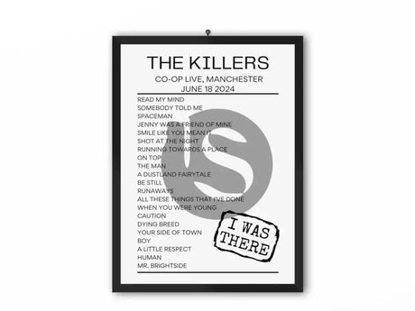 The Killers Manchester June 18 2024 Setlist Poster - Setlist