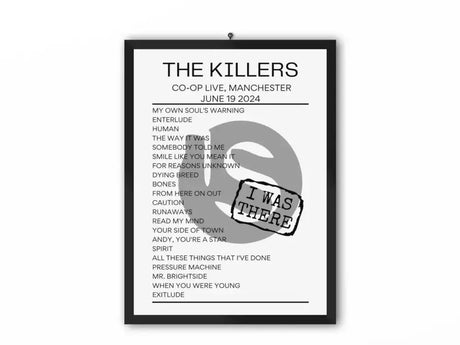 The Killers Manchester June 19 2024 Setlist Poster - Setlist