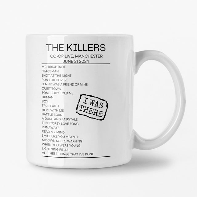 The Killers Manchester June 21 2024 Setlist Mug - Setlist