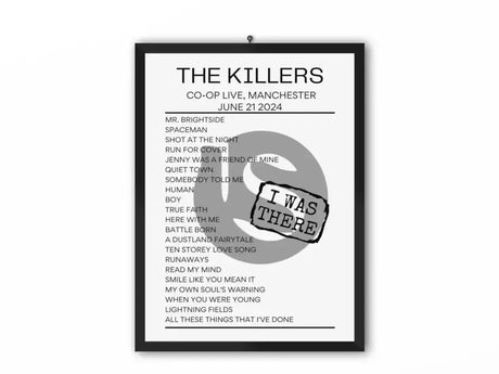 The Killers Manchester June 21 2024 Setlist Poster - Setlist