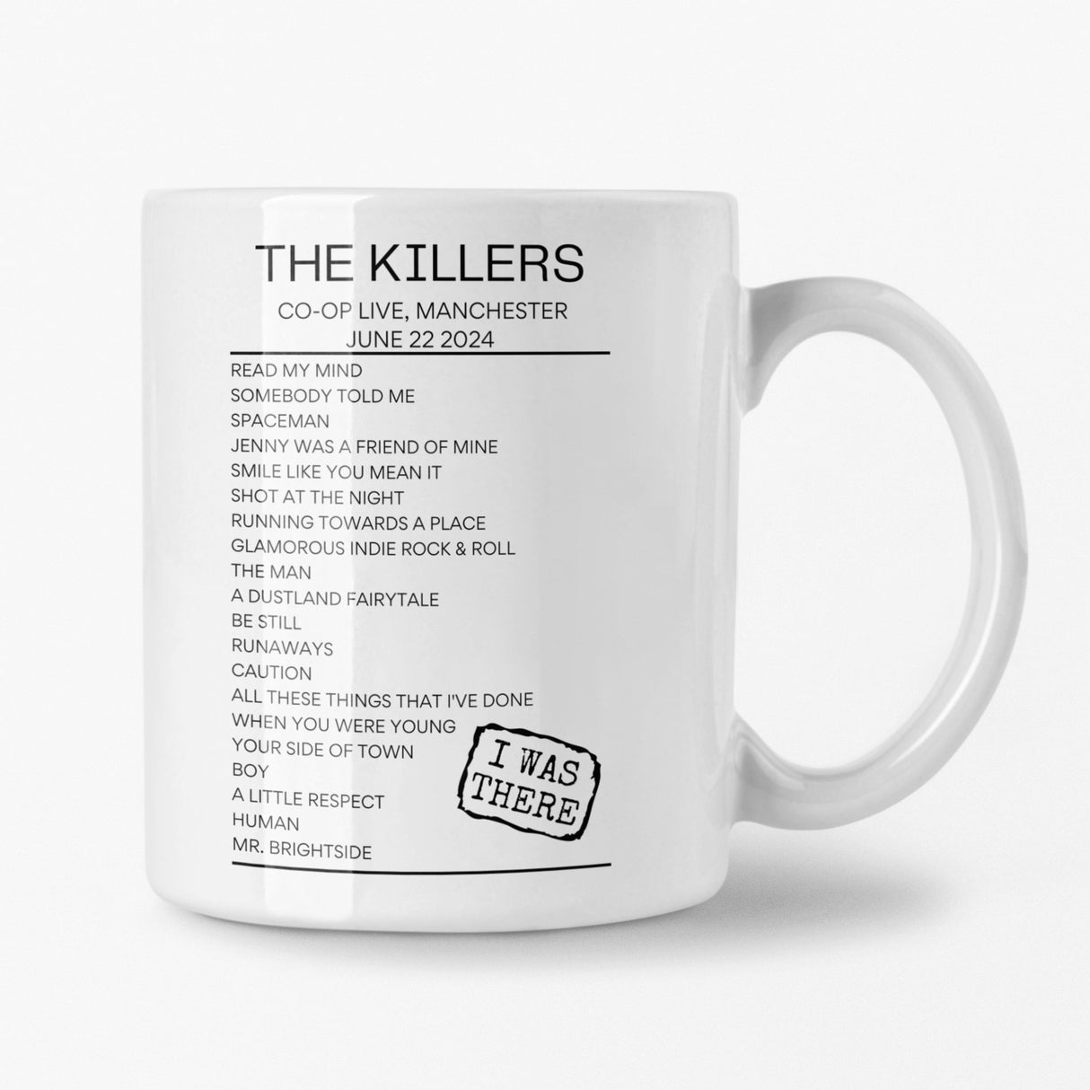 The Killers Manchester June 22 2024 Setlist Mug - Setlist