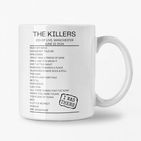 The Killers Manchester June 22 2024 Setlist Mug - Setlist