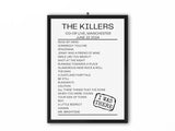 The Killers Manchester June 22 2024 Setlist Poster - Setlist