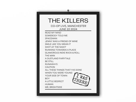 The Killers Manchester June 22 2024 Setlist Poster - Setlist