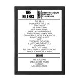 The Killers Swansea June 2018 Replica Setlist - Setlist