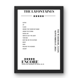 The LaFontaines September 17, 2024 The Wardrobe Leeds Setlist Poster - Setlist