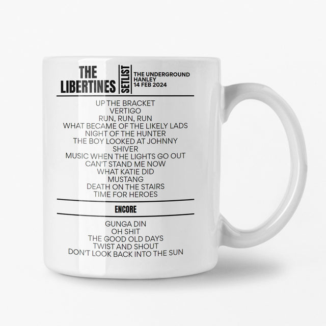 The Libertines Hanley January 2024 Setlist Mug - Setlist