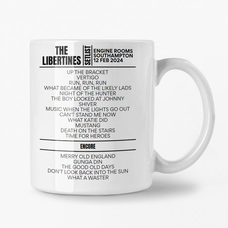 The Libertines Southampton February 2024 Setlist Mug - Setlist