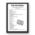 The National July 02, 2024 The Eden Project St Austell Setlist Poster - Setlist