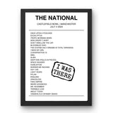 The National July 04, 2024 Castlefield Bowl Manchester Setlist Poster - Setlist